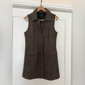 Banana Republic Black and Brown Wool Blend Mini Dress Women’s Size 10